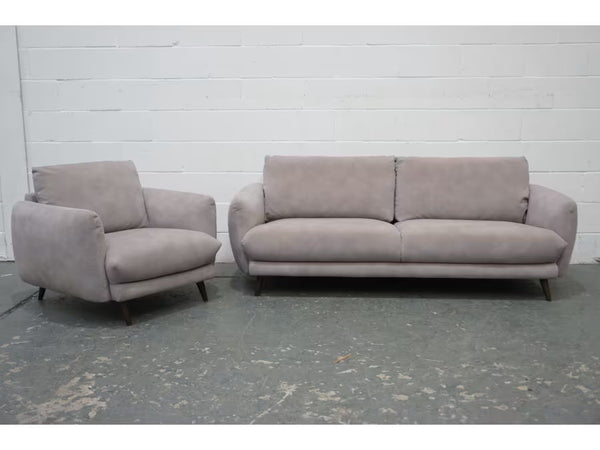 Sofology Adler lifestyle mottled marble fabric 3 seater + armchair sofa set5