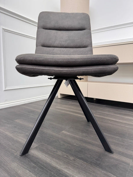 Furniture Village Njord Anthracite Grey Fabric swivel dining chair (Pre-sale)10
