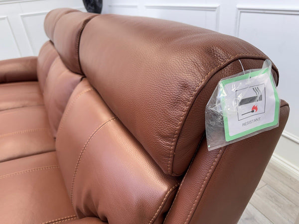 Furniture Village Moreno Power Recliner 3 Seater Sofa Brown Leather9
