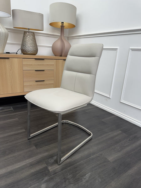 Furniture Village Cashmere taupe leather cantilever dining chair (Pre-sale)9