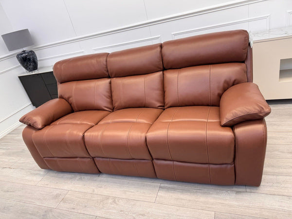 Furniture Village Moreno Power Recliner 3 Seater Sofa Brown Leather11