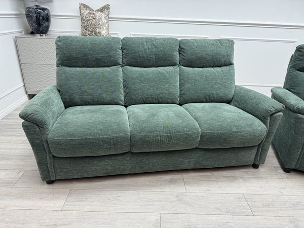 Furniture Village Piccolo Static 3 & 2 Seater Moss Green Fabric Sofa Set15