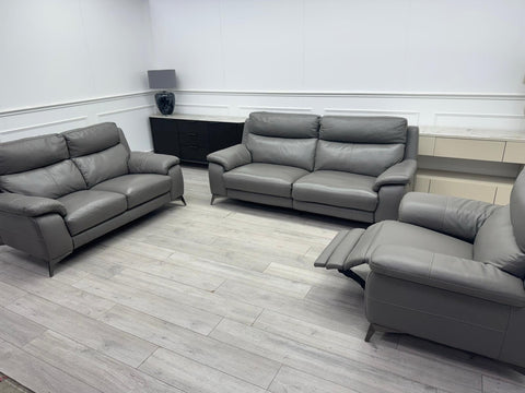 Furniture Village Missouri Power Recliner 3 & 2 Seater Sofa Set & Armchair Grey0