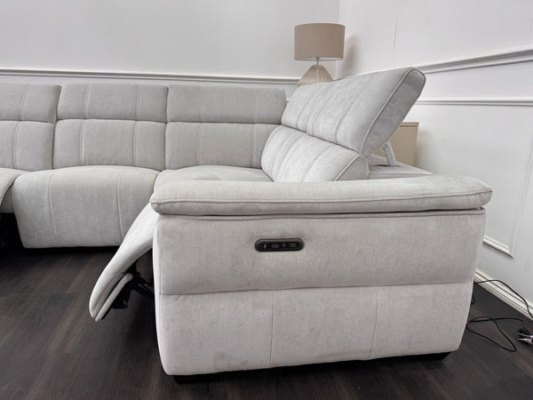Furniture Village Inca Power Reclining Corner Sofa In Manhattan Stone16