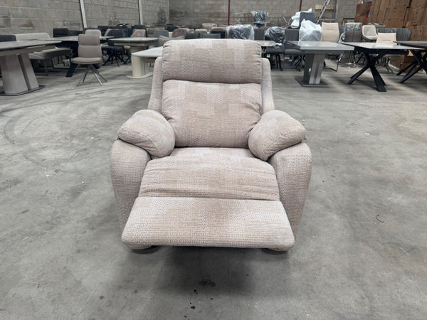 G Plan Kingsbury Power Recliner Armchair In Beige Pattern Fabric4