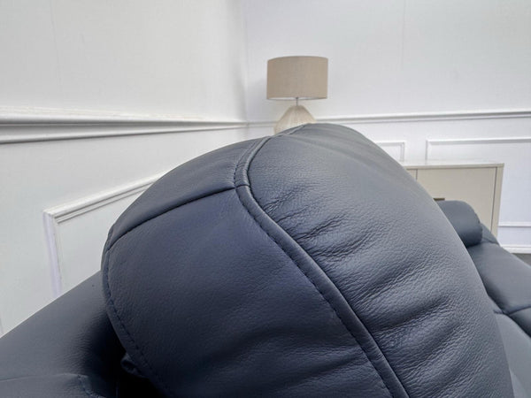 G Plan Kingsbury Navy Leather 3 Seater Sofa Power Recliner Headrest & Lumbar11