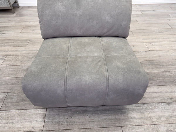 Sofology Marvella Flecked Light Grey Velvet Middle Section Power Recliner5