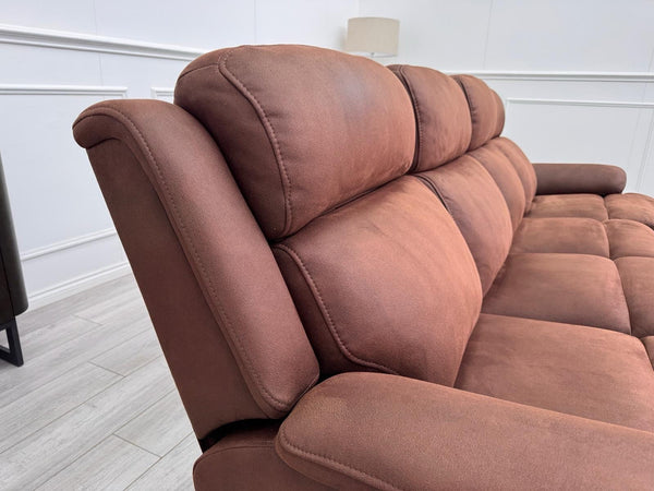 Sofology Gracie 4 Seater Power Recliner Sofa In Brown Material5