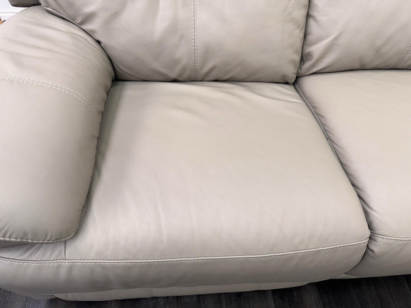 Furniture Village TOUCH 3 Seater Power Recliner Sofa Taupe Leather12