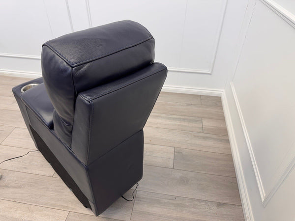 Sofology Radleigh Console Navy Leather Cup Holders Storage4