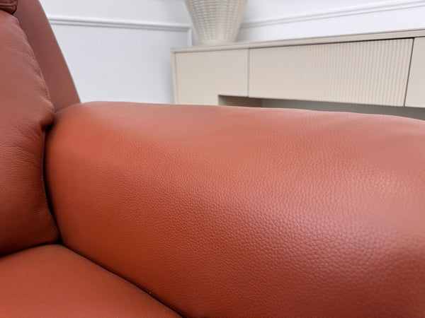 LAZY BOY PARIS Static Armchair In Brown Leather5