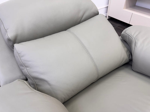 G Plan Thornbury Olive Leather Power Recliner Armchair6