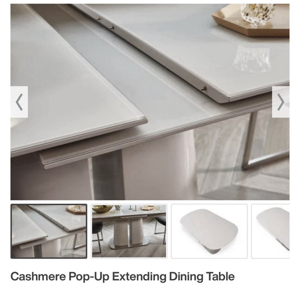 Furniture Village Cashmere Large Extendable Dining Table Glass Top2