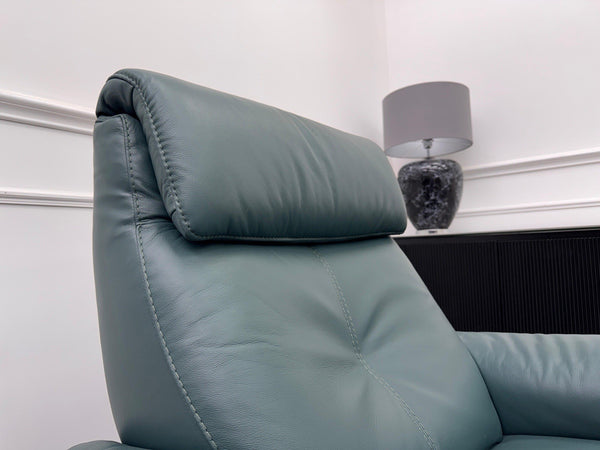 Furniture Village Rowen Lake Green Leather Armchair Pwr Recliner+Swivel+Rocking16