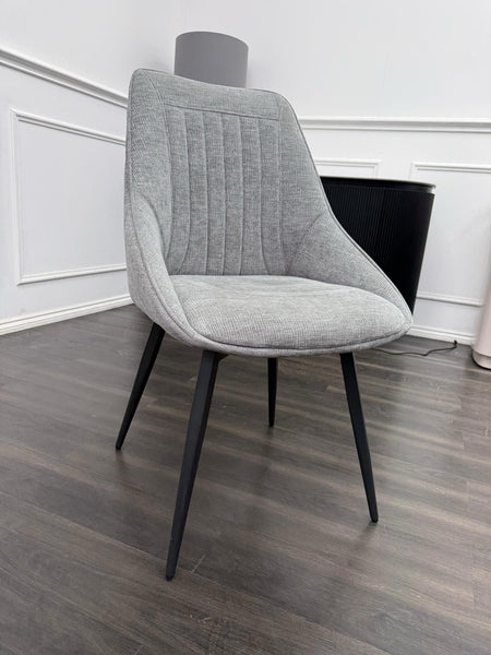 Furniture Village Crete Dark Grey fabric swivel dining chair (Pre-sale)3