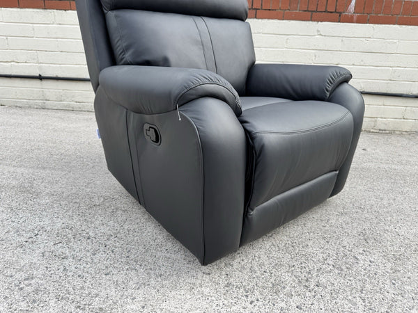 LA-Z-BOY WINCHESTER LEATHER MANUAL RECLINER ARMCHAIR - Black9