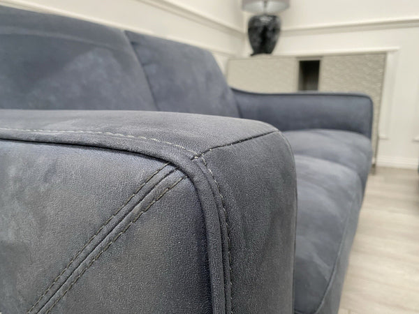 Furniture Village Optimus 3 Seater Sofabed + 2 Seater Sofa Set Navy Microfibre5