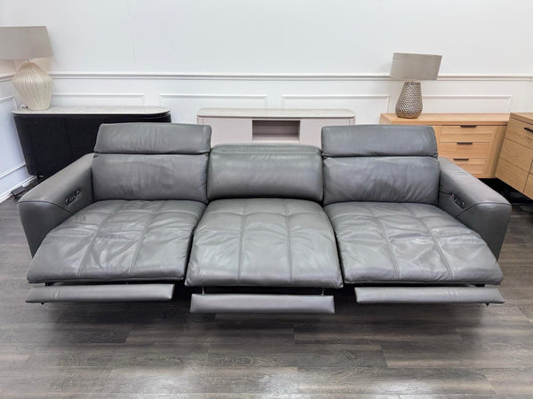 Sofology Marvella Power Recliner Large 4 Seater Sofa Charcoal Leather12