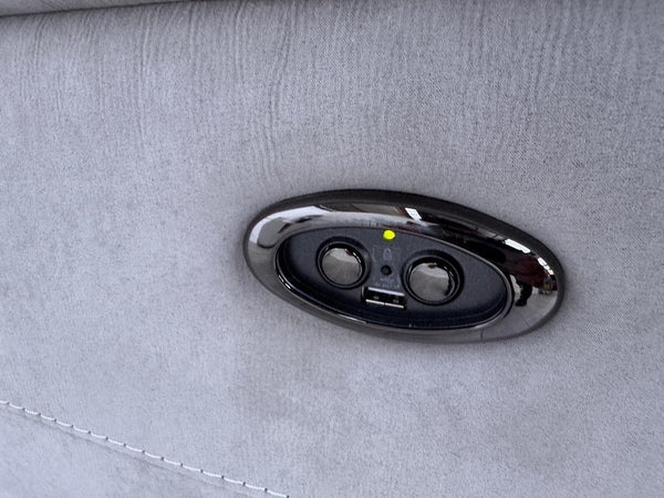 Furniture Village Touch Grey Fabric Power Recliner Armchair8