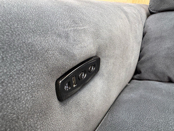 Furniture Village Nixon Large 4 Seater Sofa Power Recliner In Grey Lux Velvet9
