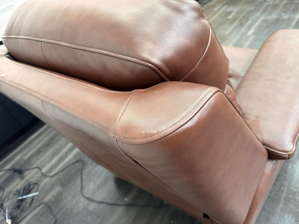 G Plan Thornbury Brown/Chestnut Leather Power Recliner Armchair18
