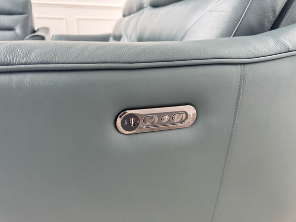 LAZYBOY MONZA STATIC 2 + 3 SEATER POWER RECLINER SOFA SET IN PETROL LEATHER5