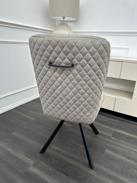 Furniture Village Loki Taupe Swivel Dining Chair With Handle (Pre-sale)9