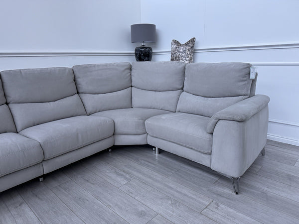 Sofology Palmer Power Recliner Corner Sofa In Toronto Grey Suede10