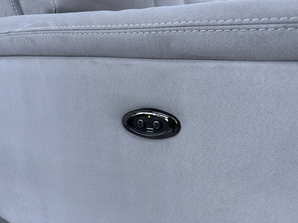 Sofology Palmer Power Recliner Corner Sofa In Toronto Grey Suede6