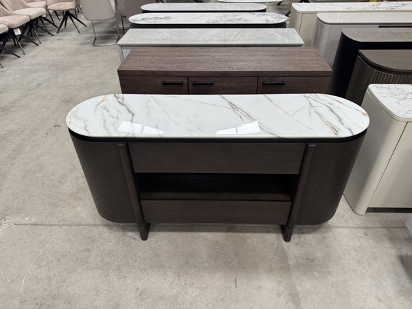 Furniture Village CAMINO Large 2 Door 2 Drawer Sideboard LED - Granite Top6