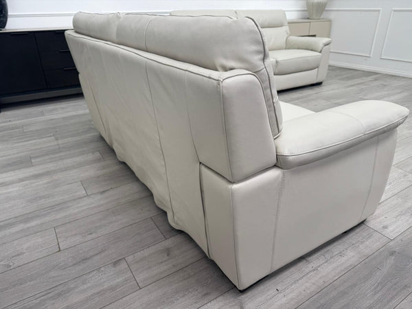 Furniture Village Hetty 3 + 3 Seater Sofa Set in Ivory/Off White Leather16