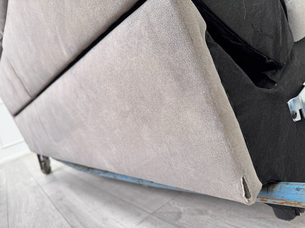 Sofology Missouri Corner Sofa In Silver Grey Fabric Power Recliner + Headrest23