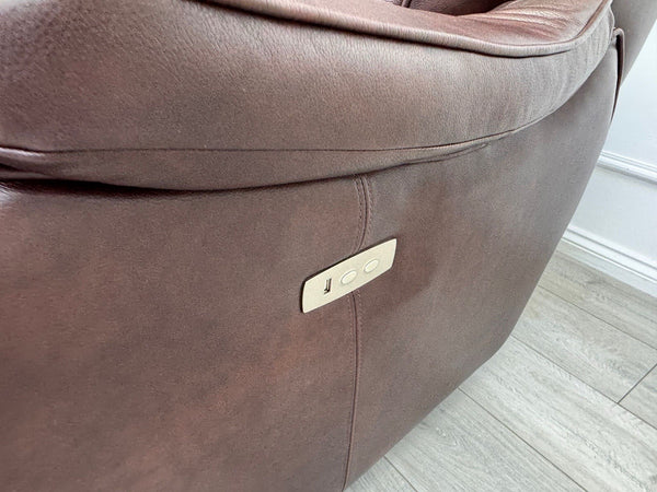 Parker Knoll Boston Burgundy Leather Power Recliner 3+2 Seater Sofa RRP £409921