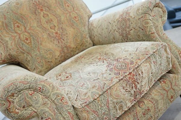 Parker Knoll Westbury oatmeal designer patterned fabric Pair Of Armchairs (two)2