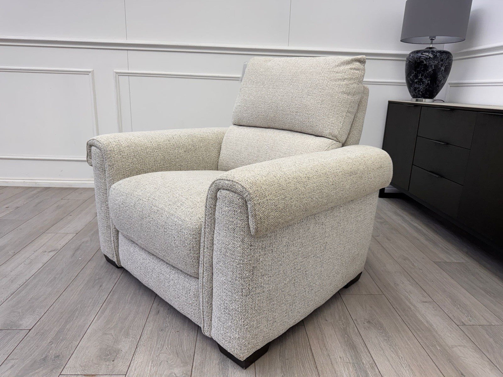 Furniture Village Nixon Sand Fabric Static Armchair0
