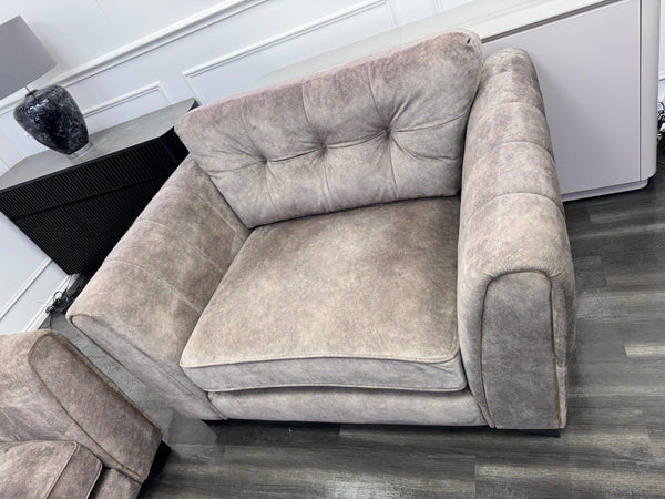 FURNITURE VILLAGE ARIANA 3 Seater Sofa Cuddle Set Classic Back Dapple Chocolate5