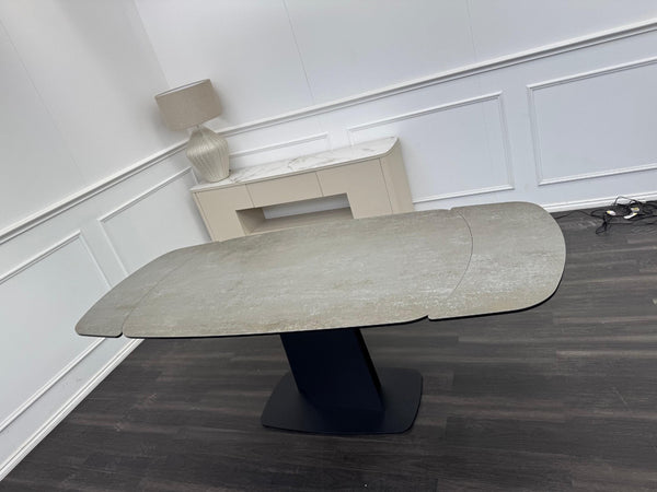 Furniture Village Catalina Large Extendable Dining Table Dark Grey Ceramic Top0
