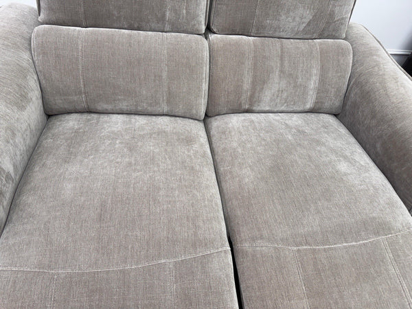 FV Jude 2 Seater Beige Chenille Power Recliner Sofa with Telescopic Headrests7