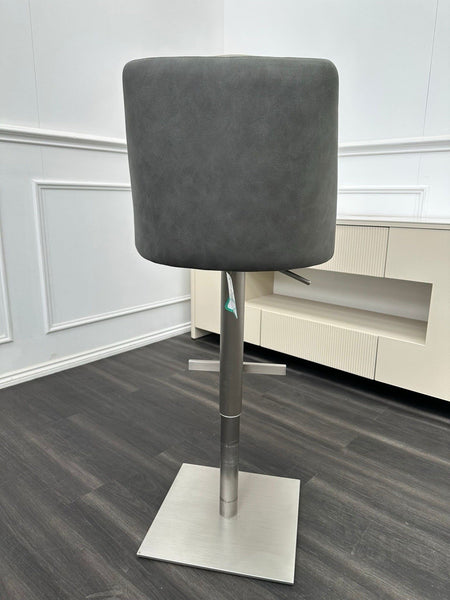 Furniture Village Grigio Grey Swivel Pedestal Dining Barstool (Pre-sale)1