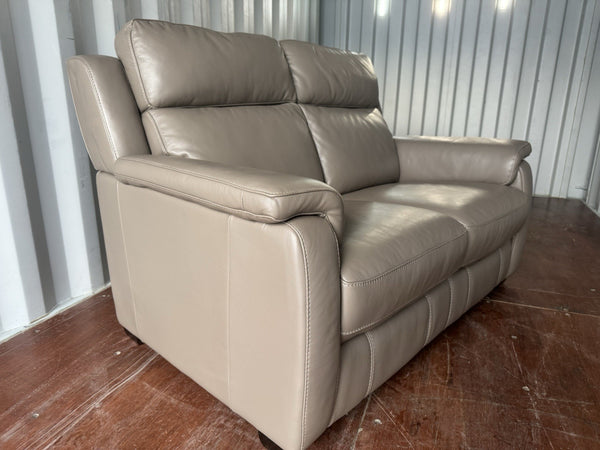 Furniture Village 2 Seater Sofa Taupe Leather2