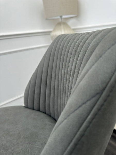 Furniture Village Grigio Grey Swivel Pedestal Dining Barstool (Pre-sale)3