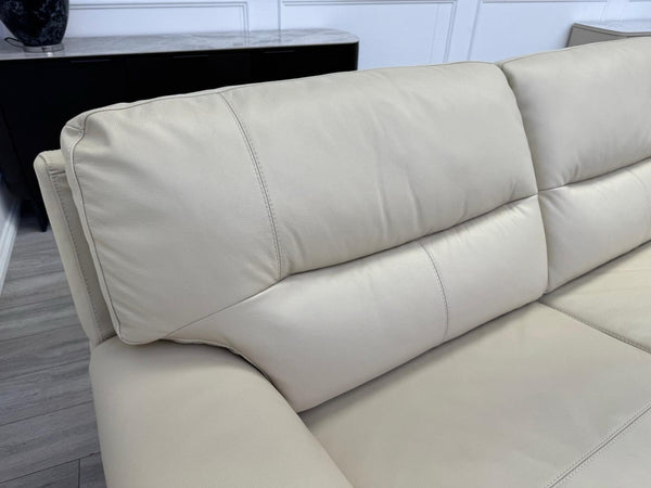 Furniture Village Hetty 3 + 3 Seater Sofa Set in Cream/Off White Leather17