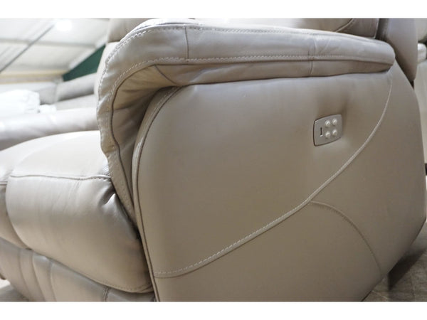 Furniture Village Taupe Leather Power Recliner 3 & 2 Seater Sofa Set3