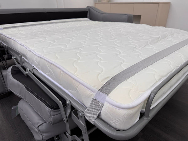 Furniture Village Optimus 3 Seater Sofabed Sofa Grey Leather13