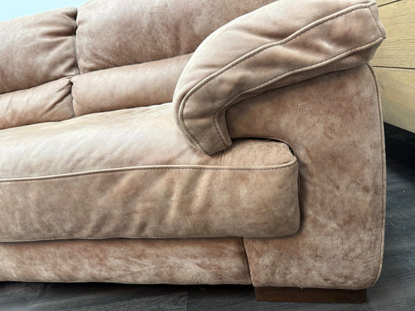 Sofology Santino 3 + 2 Seater Brown Tan  Aniline Leather Sofa Set6