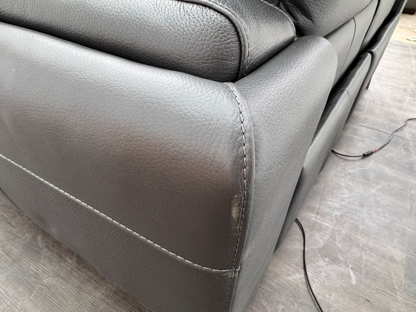 DFS San Antonio Black Leather Power Recliner 2 Seater Sofa10