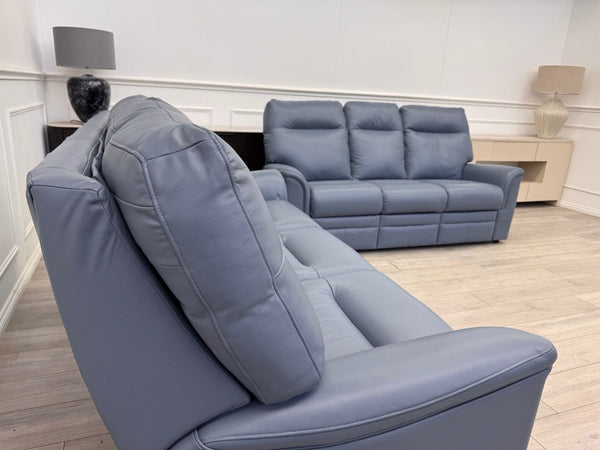 Parker Knoll Hudson 23 Roma Storm Leather Static 3+3 Seater Sofa Set RRP £83203