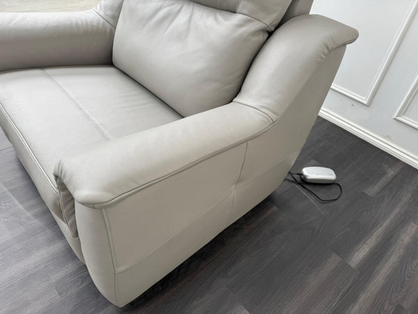 G Plan Firth Grey Leather Power Recliner Armchair8