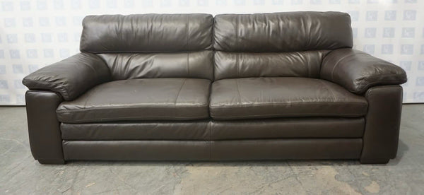 Furniture Village Cozee Brown Pure Premium Leather  3 seater sofa2