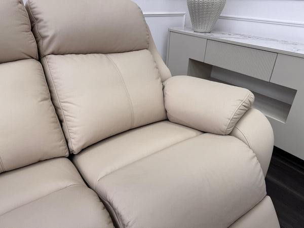 G Plan Kingsbury Beige  Leather 3 Seater Sofa Power Recliner Headrest & Lumbar11